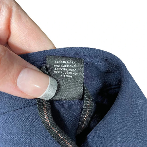 Scotch & Soda Jolie Vagabonde Navy Blue‎ Button Down Blouse Shirt Size Small - Picture 9 of 11